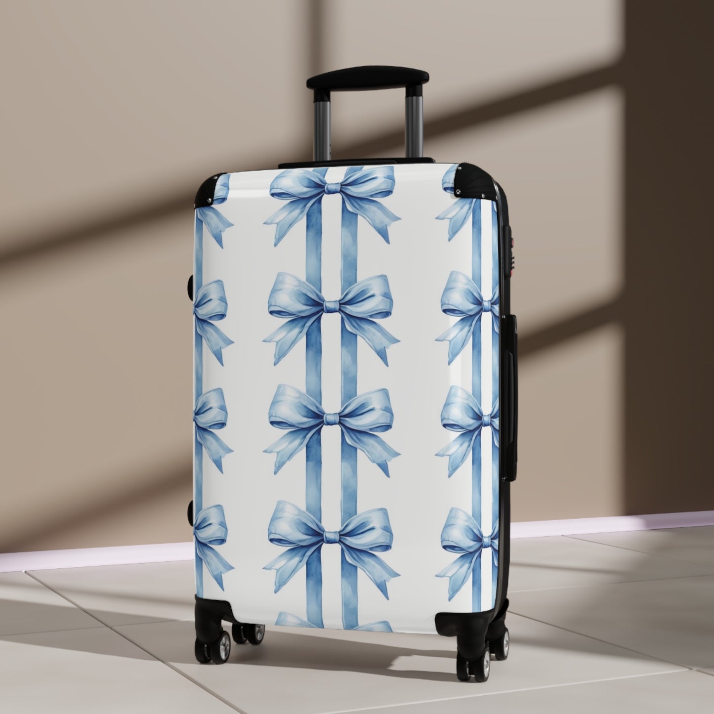 Alivia Bow Luggage in Blue