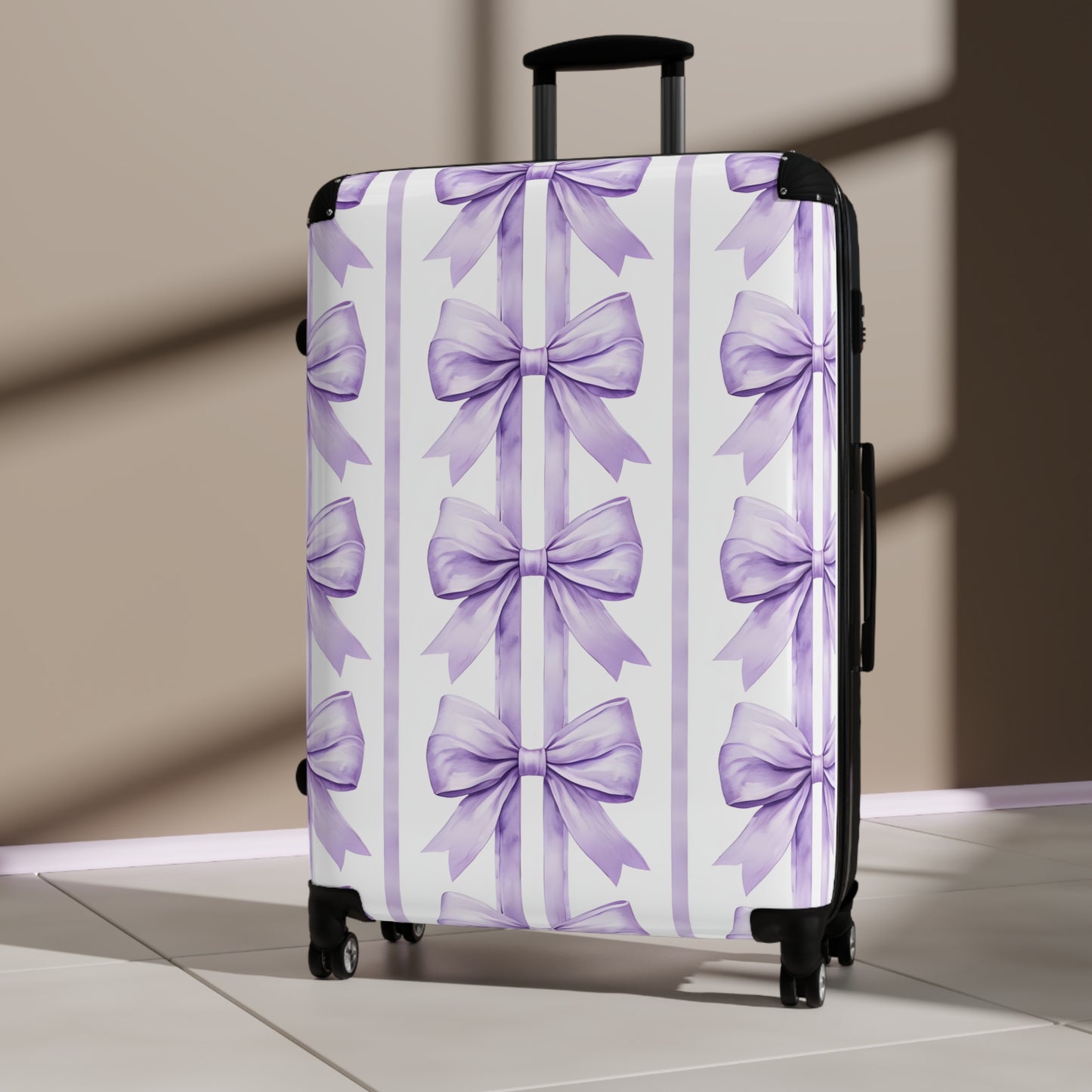 Alivia Bow Luggage in Lavender