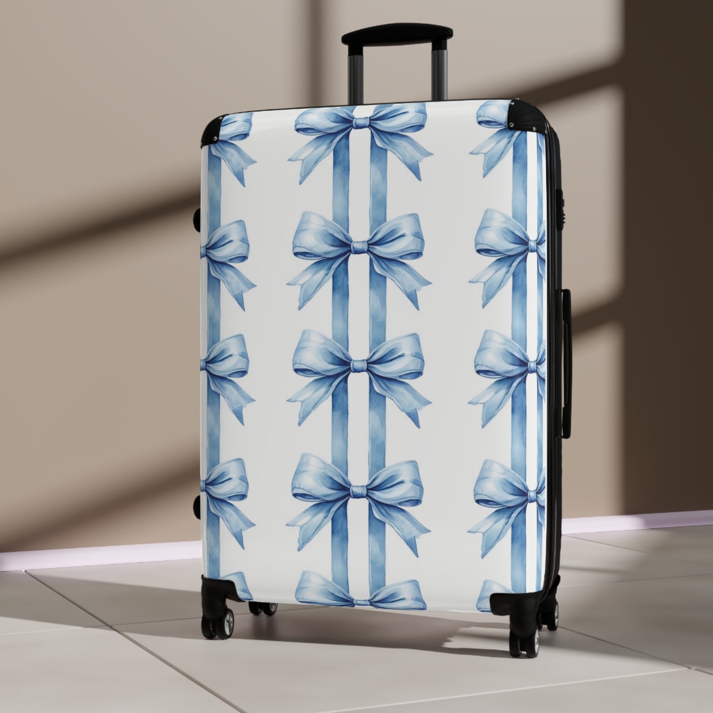 Alivia Bow Luggage in Blue