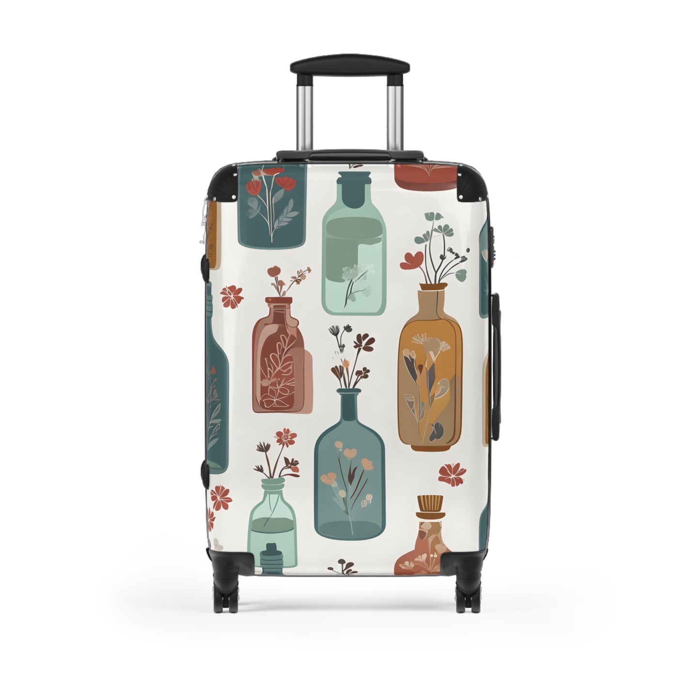 Vintage Apothecary Flower Luggage