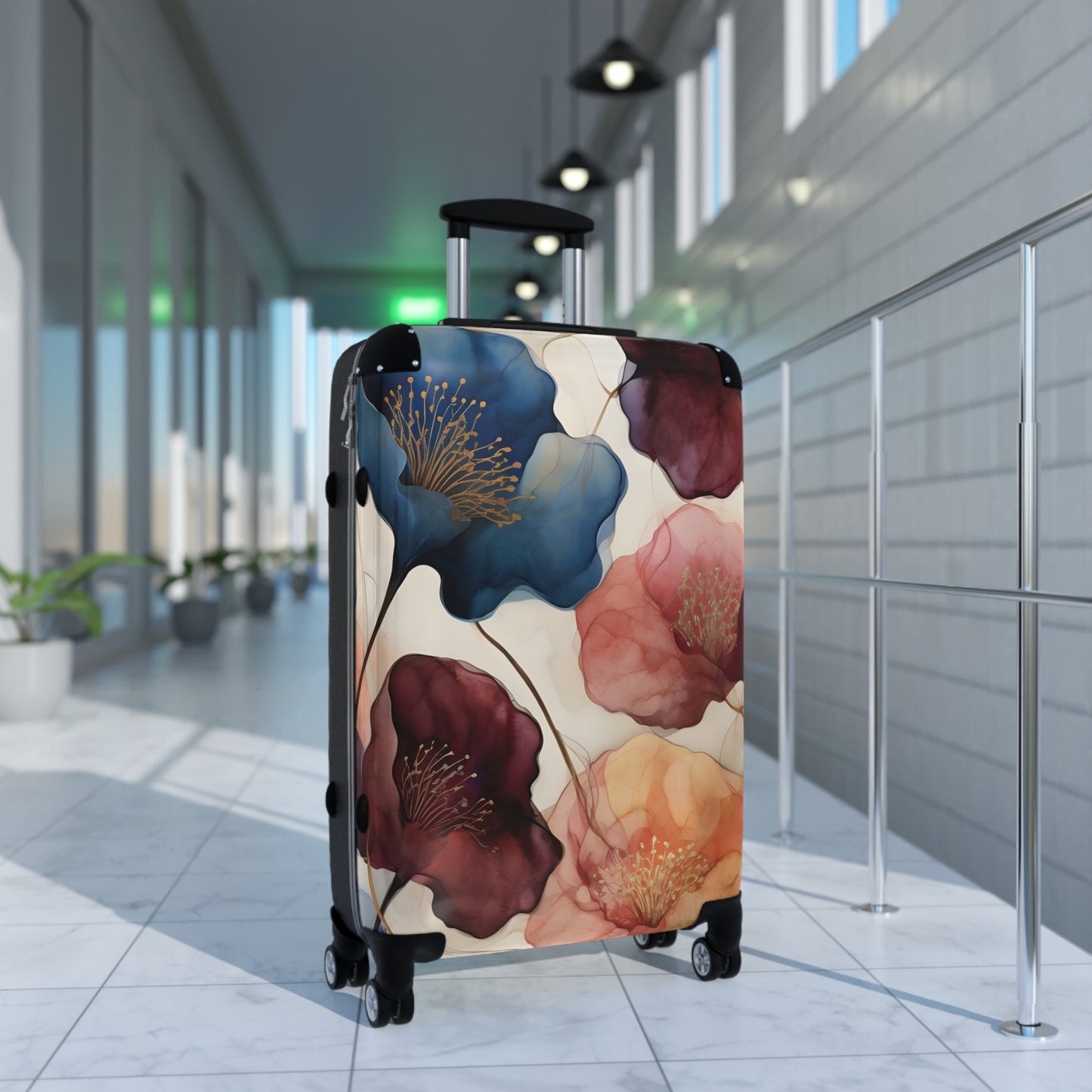 Vibrant Jewel Toned Floral Luggage