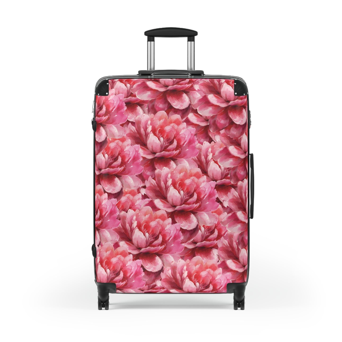 Delaney Elegant Pink Red Floral Luggage