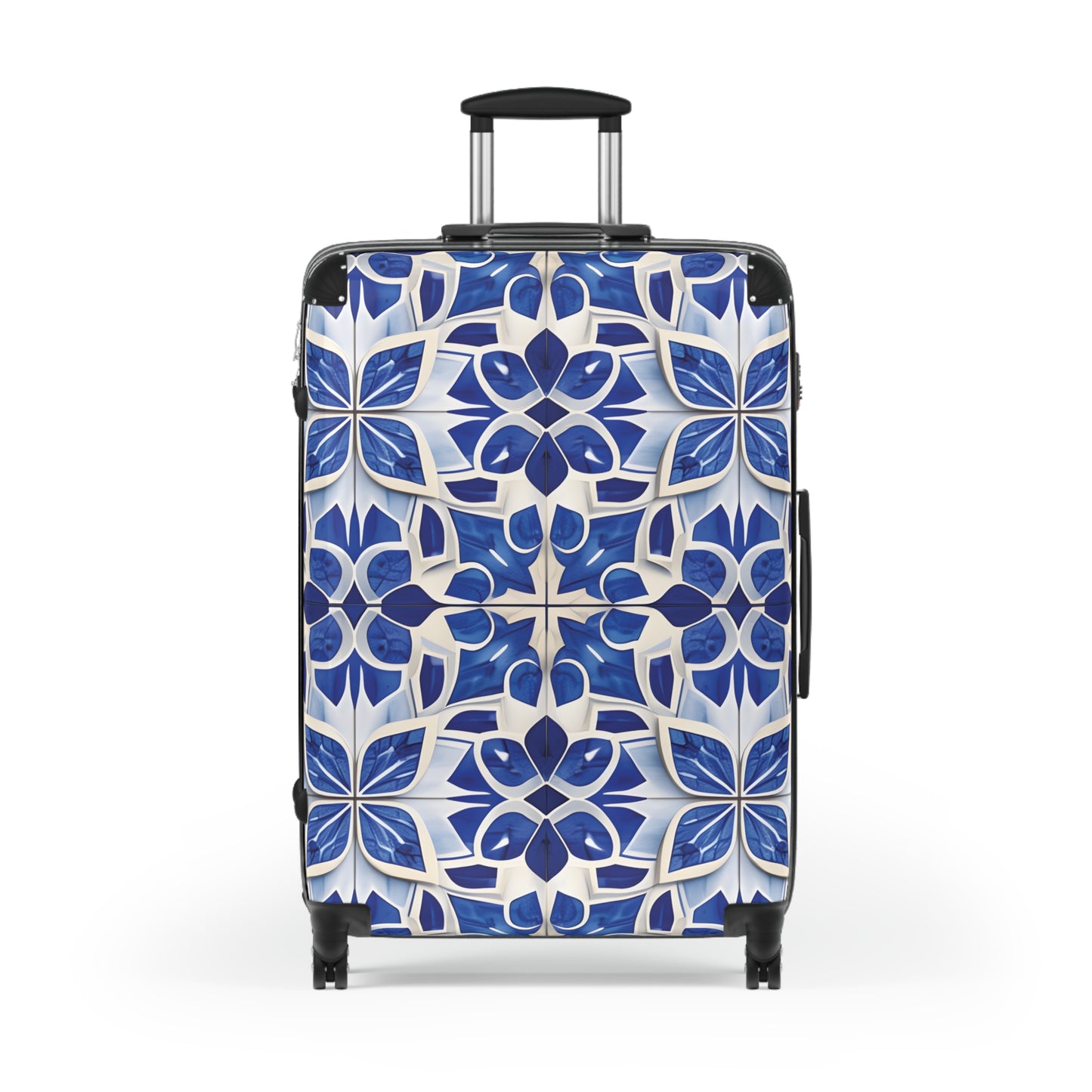 Blue Floral Mosaic Luggage