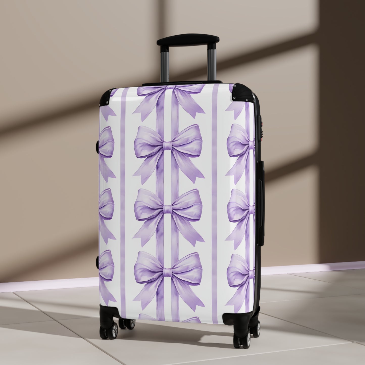 Alivia Bow Luggage in Lavender