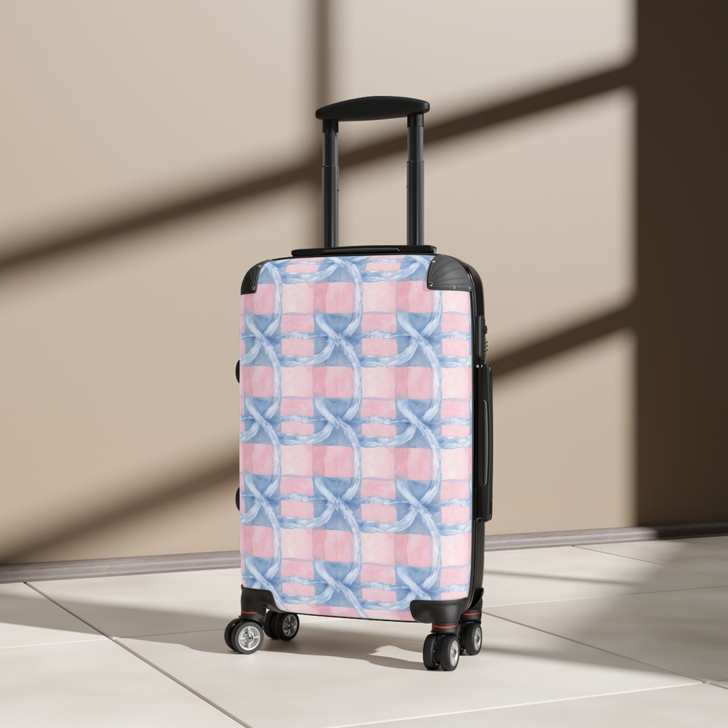 Alivia Ribbon Luggage in Pink and Blue