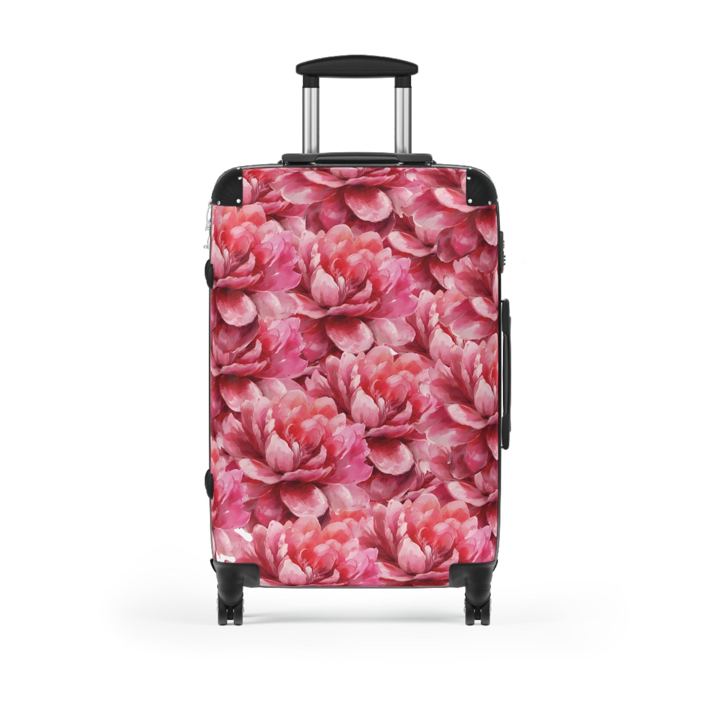 Delaney Elegant Pink Red Floral Luggage