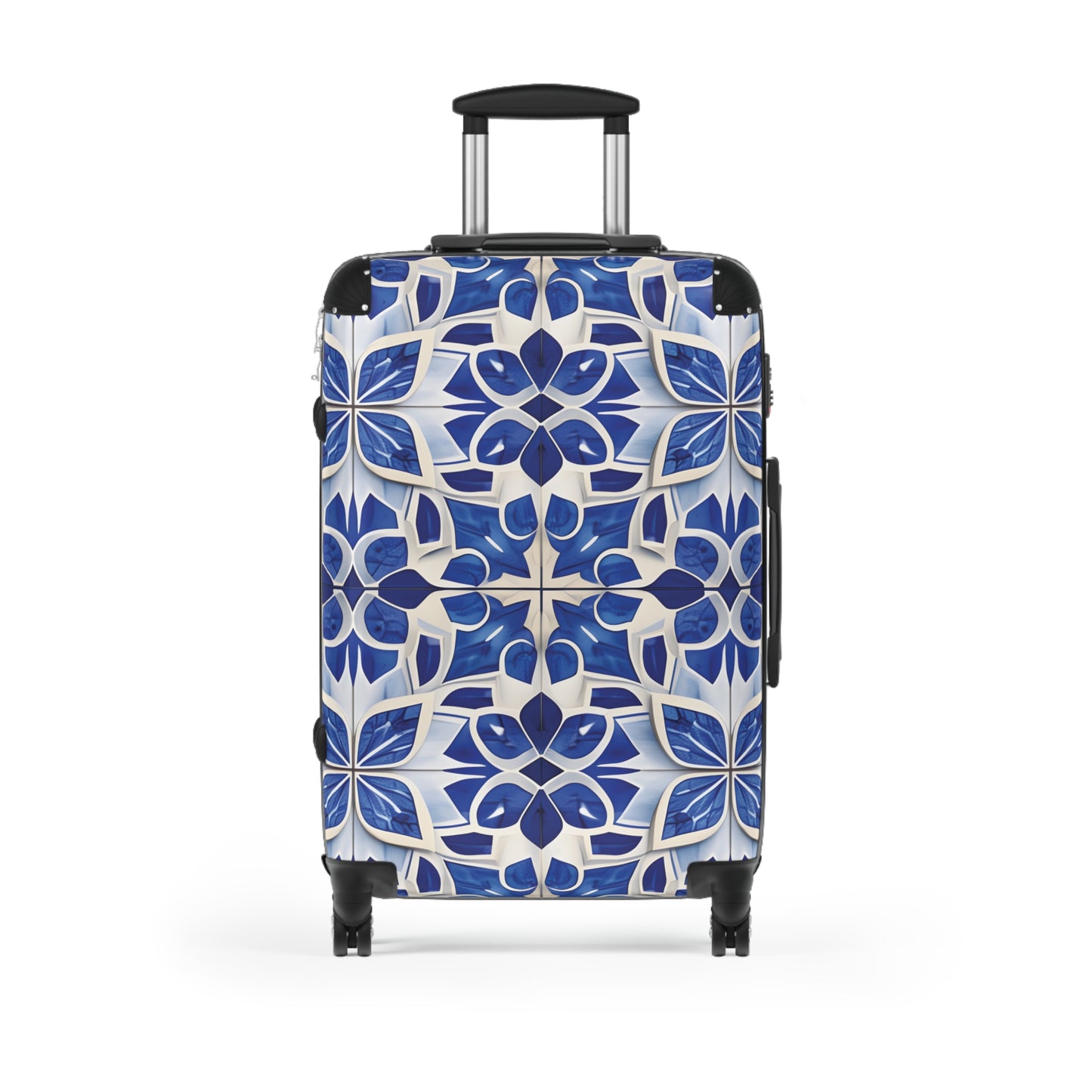 Blue Floral Mosaic Luggage