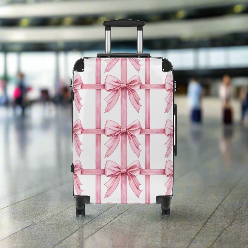Alivia Bow Luggage in Pink