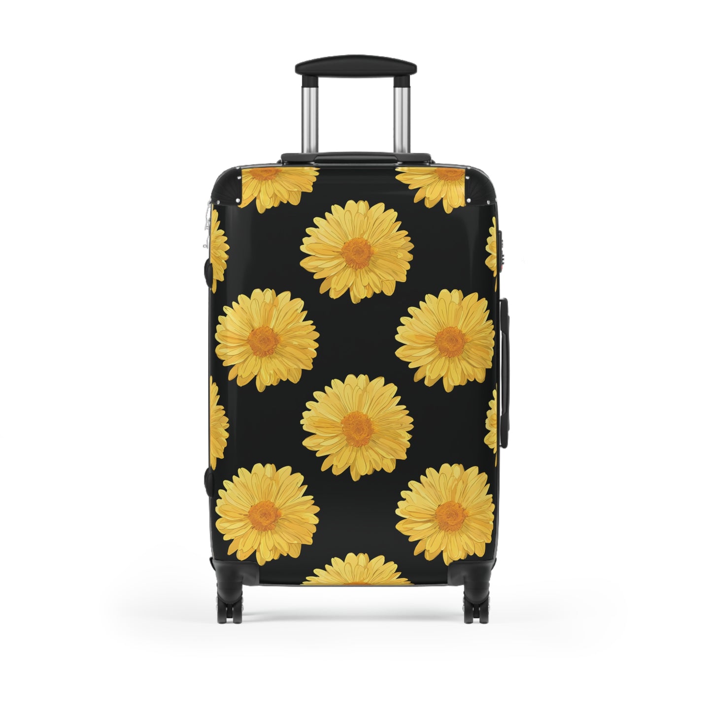 Delaney Daisy Print Luggage in Yellow