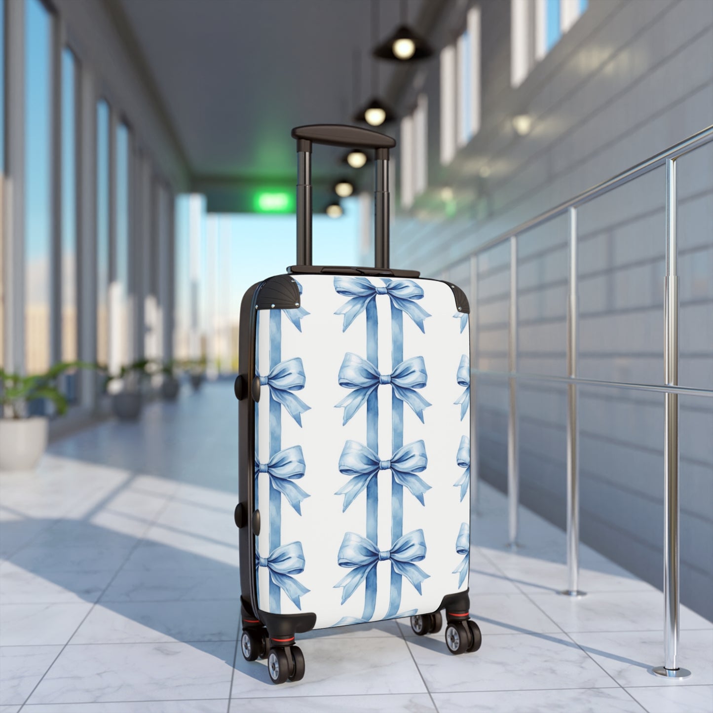 Alivia Bow Luggage in Blue