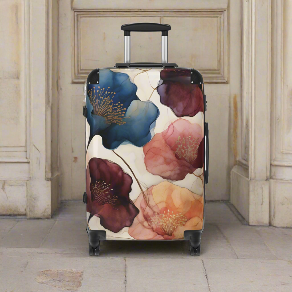 Vibrant Jewel Toned Floral Luggage