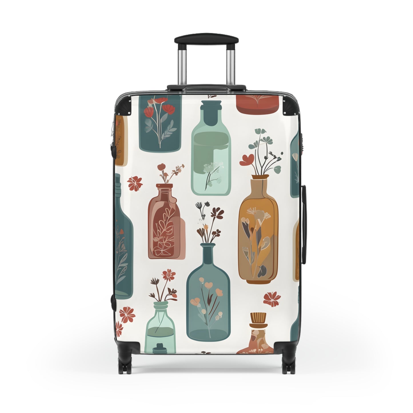 Vintage Apothecary Flower Luggage