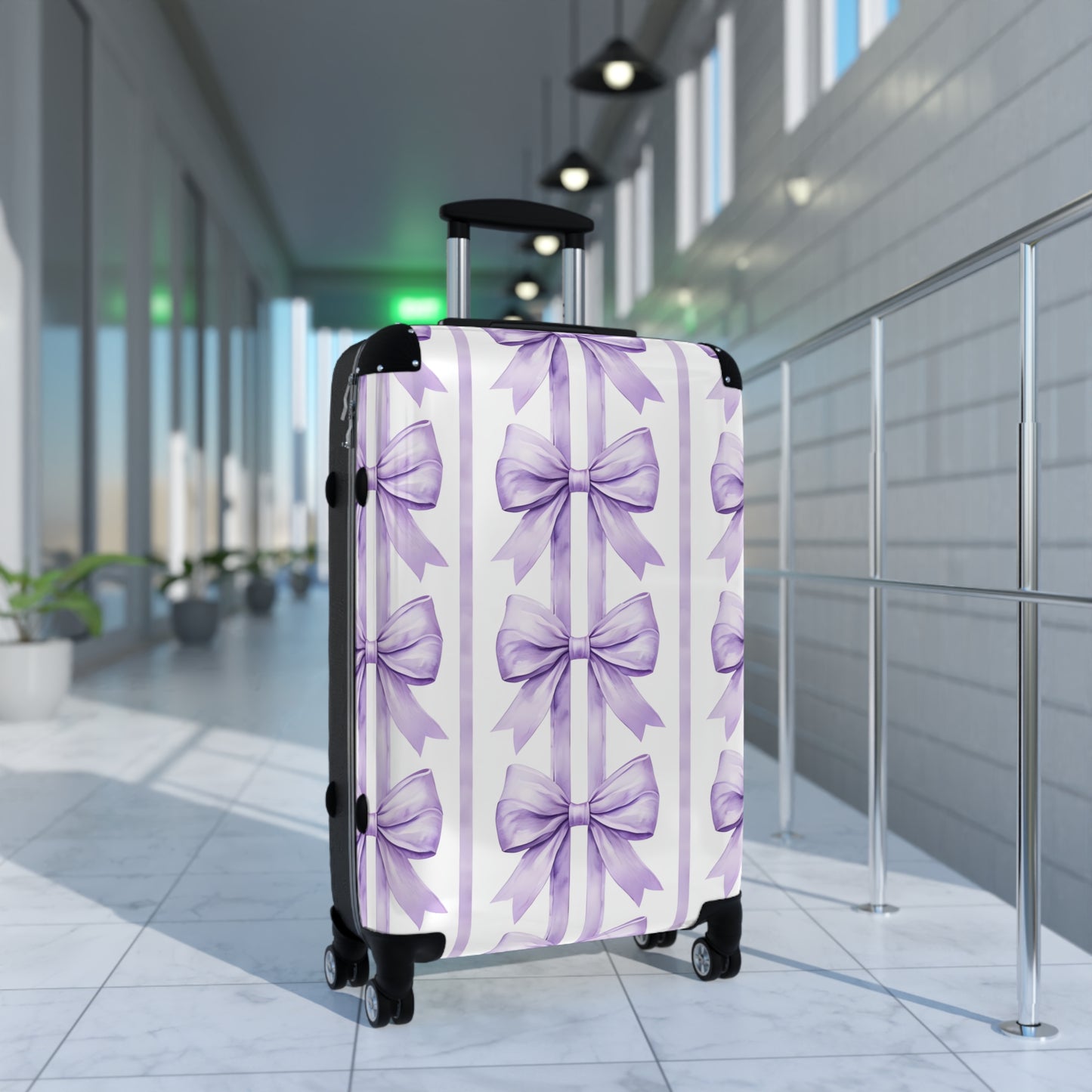 Alivia Bow Luggage in Lavender