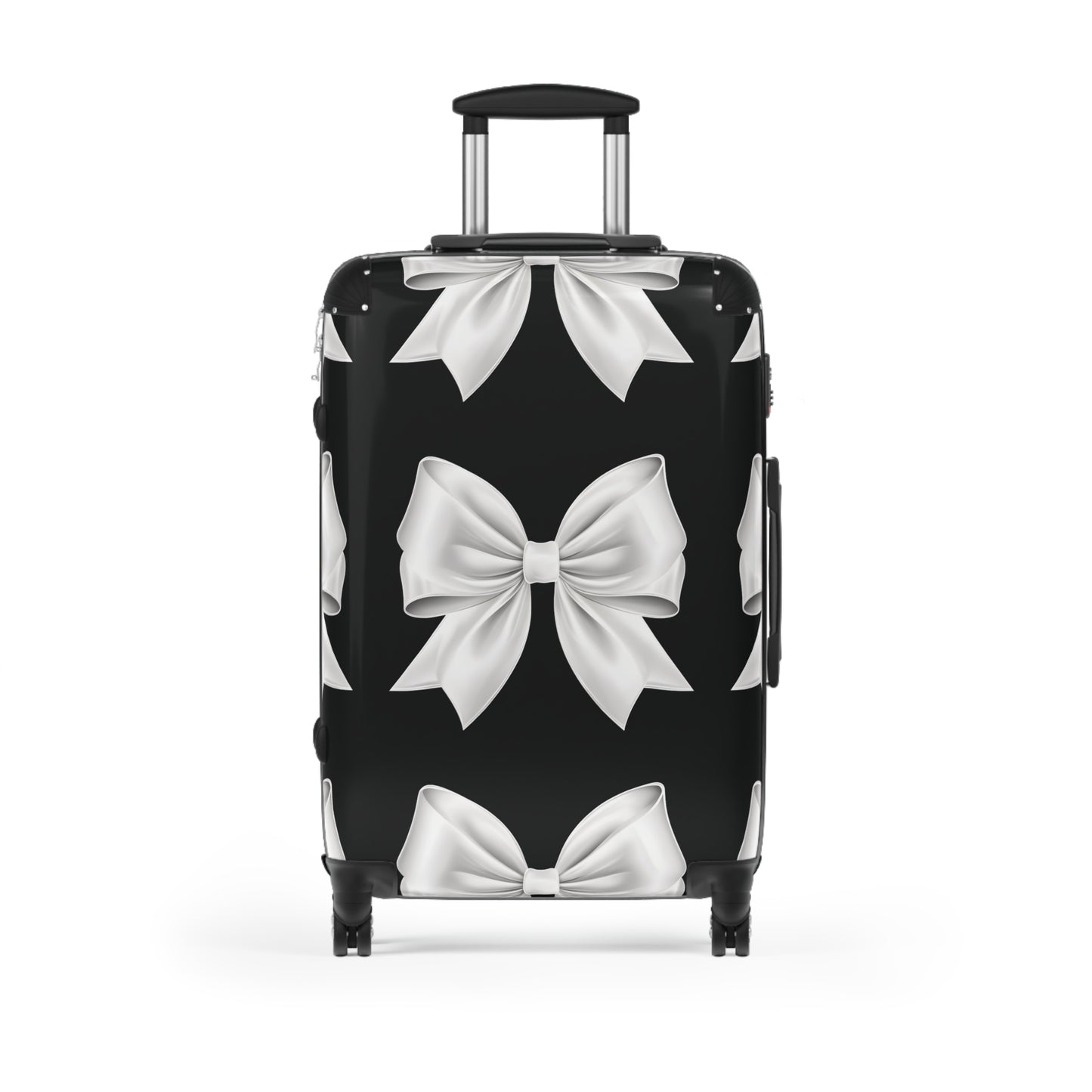 Alivia Black and White Bow Luggage