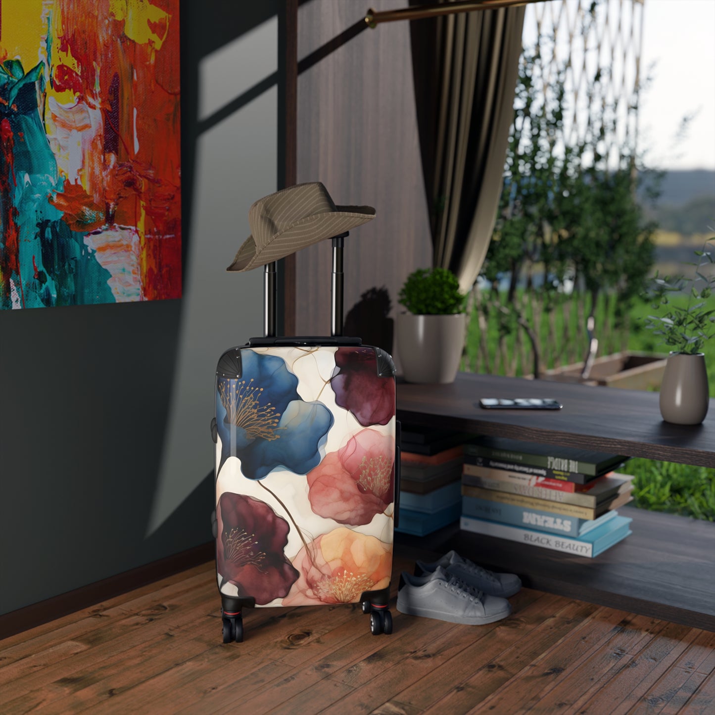 Vibrant Jewel Toned Floral Luggage