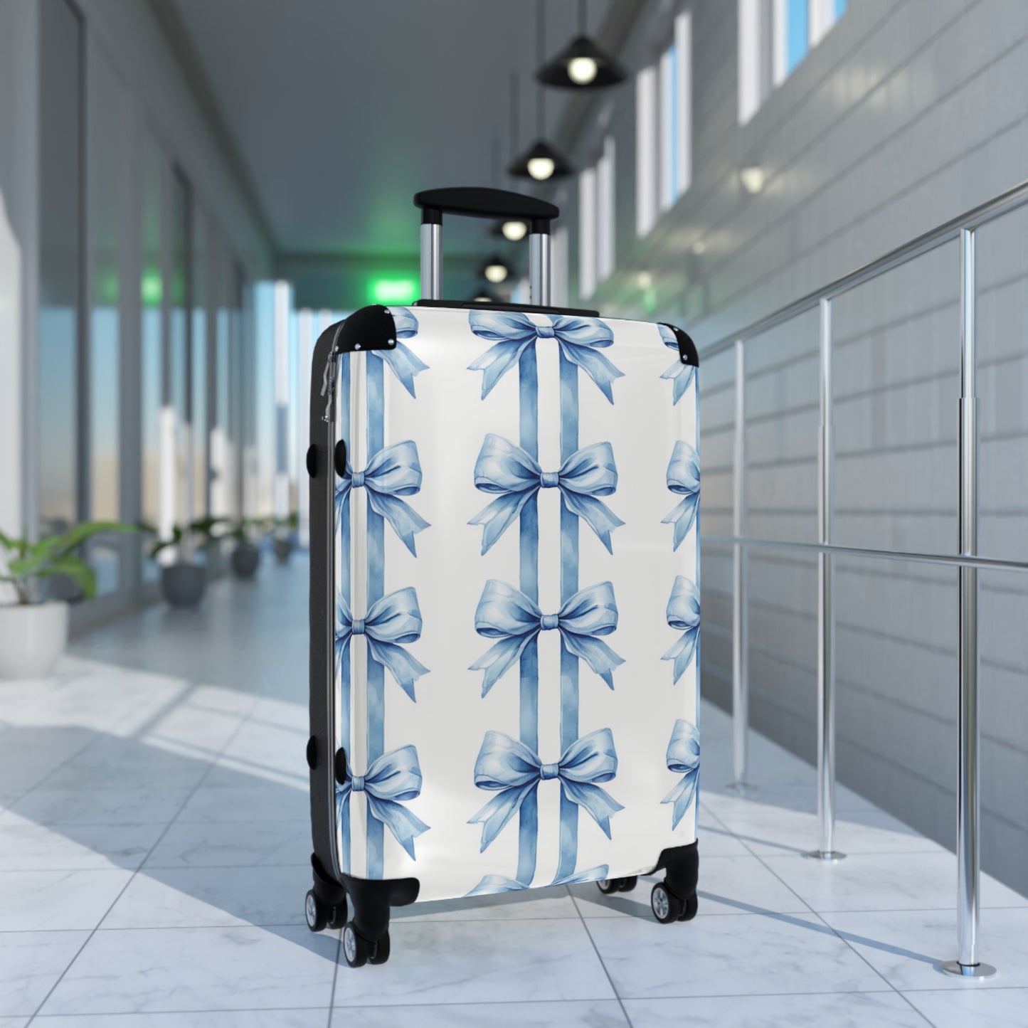 Alivia Bow Luggage in Blue