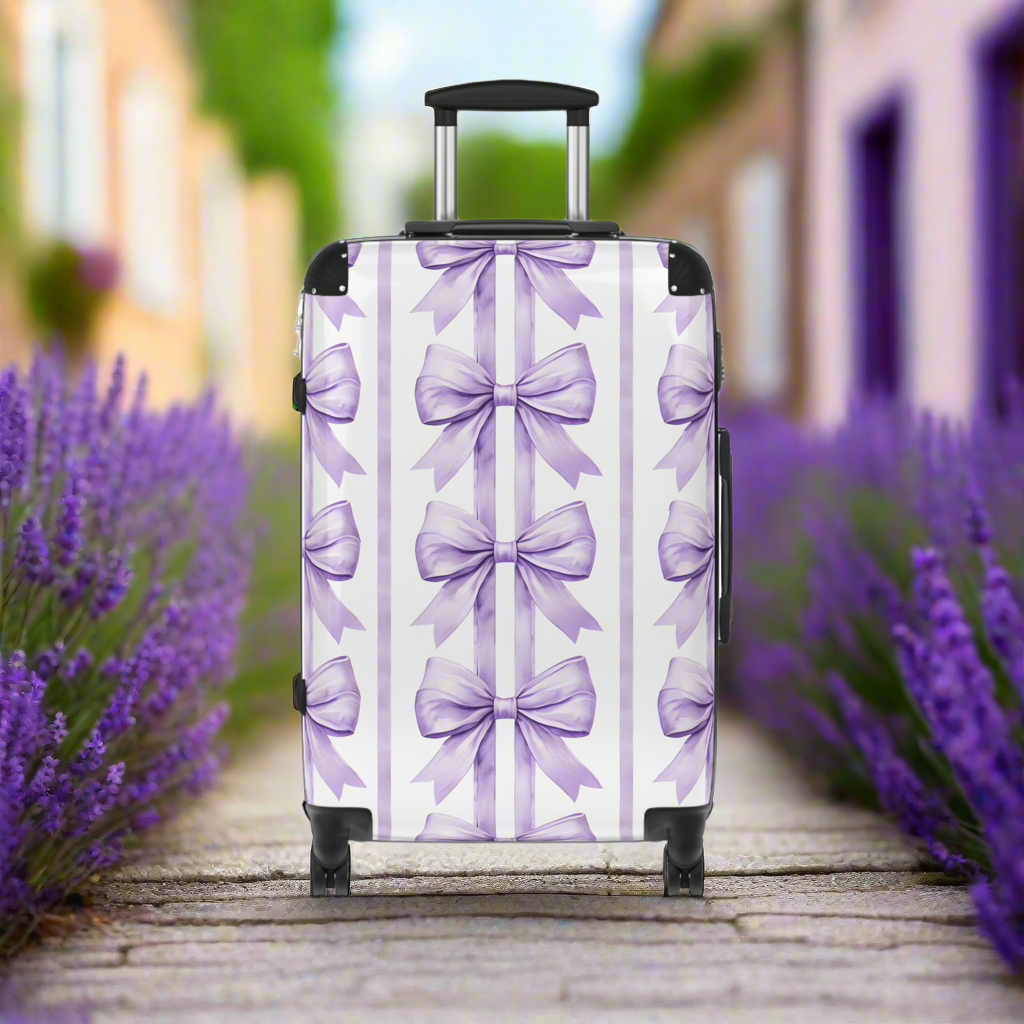 Alivia Bow Luggage in Lavender