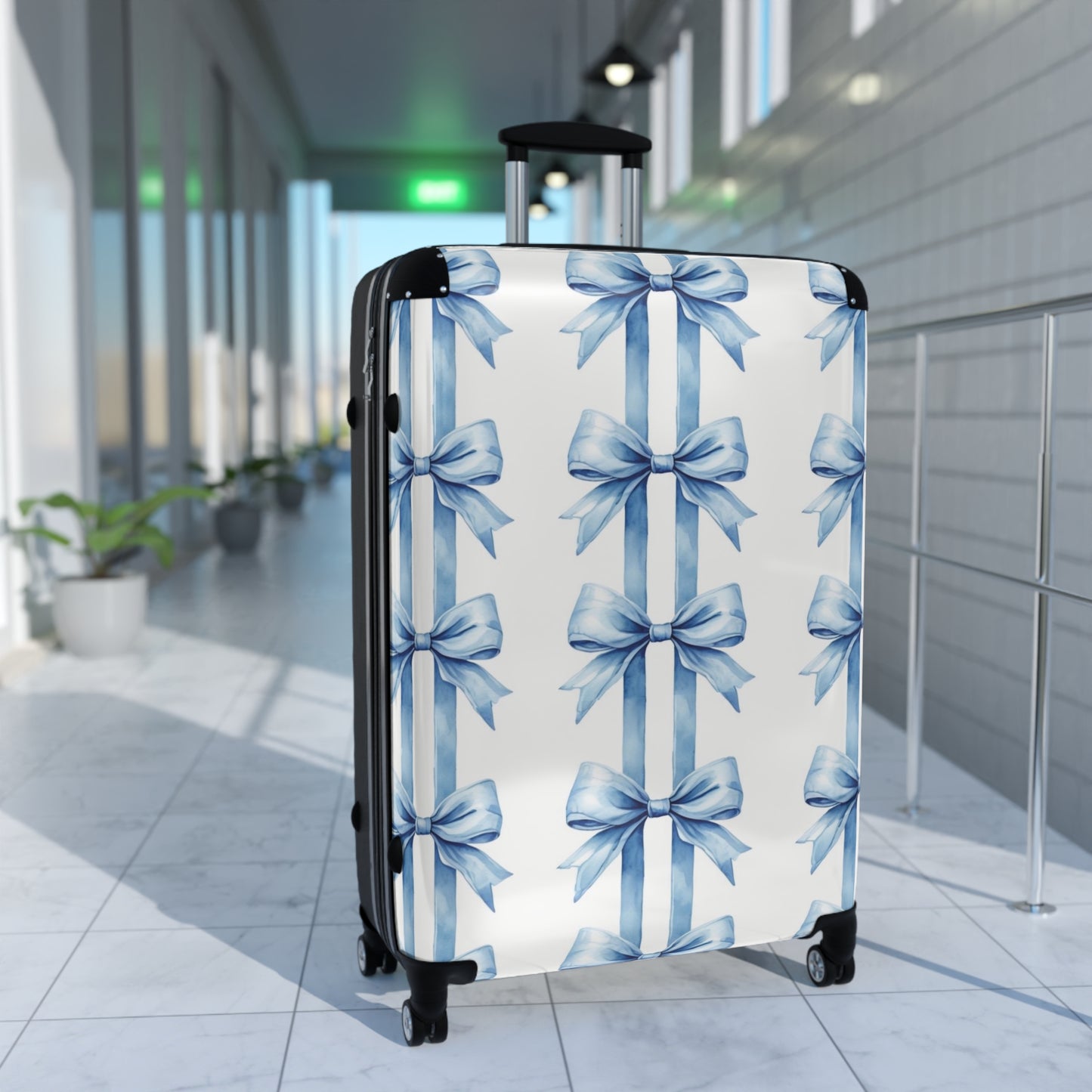 Alivia Bow Luggage in Blue