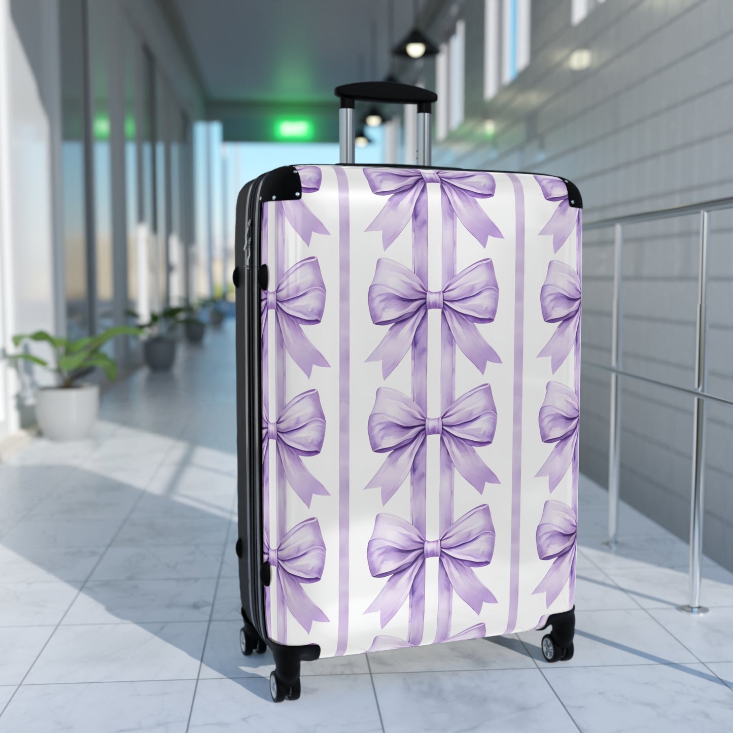 Alivia Bow Luggage in Lavender