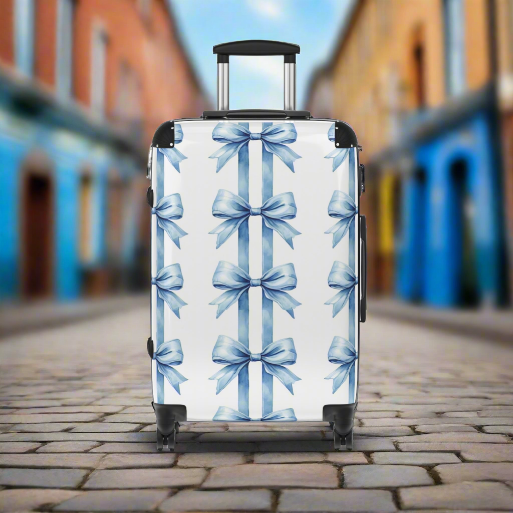Alivia Bow Luggage in Blue