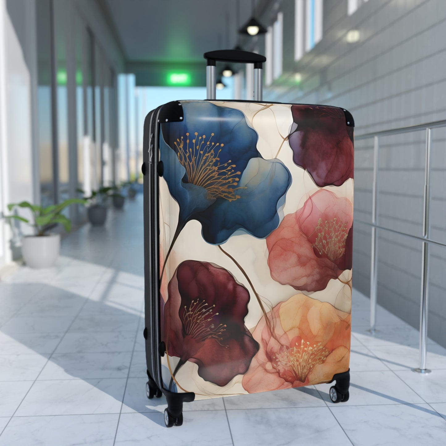 Vibrant Jewel Toned Floral Luggage